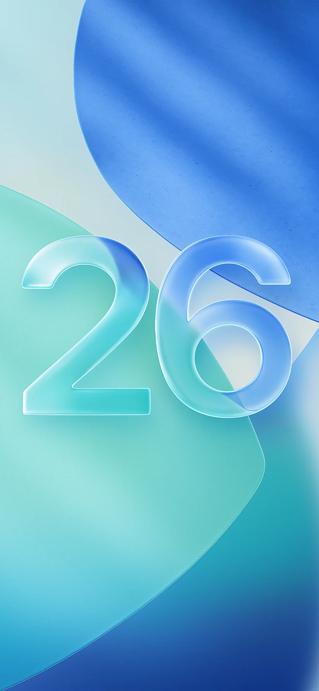 Apple IOS 26 液态玻璃壁纸 (1)-花瓣网