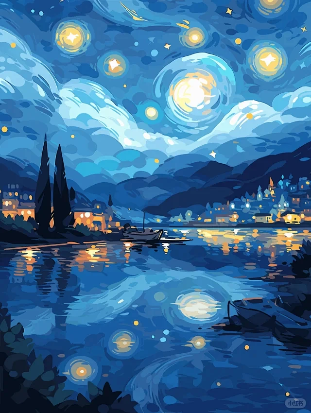 梵高风｜星空之夜