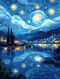 梵高风｜星空之夜