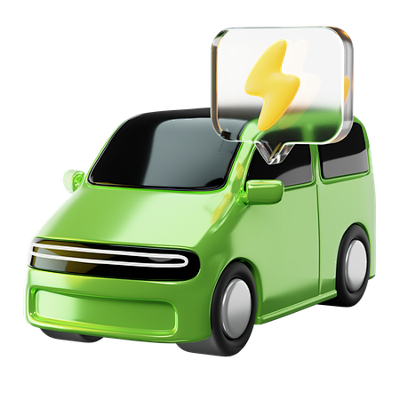 Green Electric Car 3...