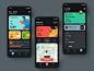 穿戴App _ Part1 cards ui health map illustration calorie fitness energy riding exercise ui mobile