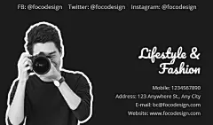 Fashion Artist Personal Contact Infromation Business Card