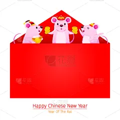 2020,春节,幸福,老鼠,红包,鼠年,巨大的,传统,事件,贺卡