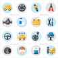 平汽车服务图标图标矢量Illustrati——科技图标Flat Icons For Car Service Icons Vector Illustrati - Technology Icons汽车、汽车、汽车、电池、刹车,业务,汽车,电脑,起重机,引擎,平坦,箔,装备,图标,说明,机械,仪表,活塞,维修,服务,火花,车站,技术员,轮胎,工具,交通,汽车,轮子,工作,扳手 auto, automobile, automotive, battery, brake, business, car, compute