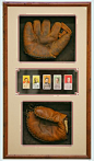 Take those old gloves and cards out of the closet and shadowbox them for a great gift for any sports fan.: 