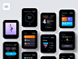 WatchOs App Overview motion interaction gym training fitness sport workout case study wearable watchos watch design animation mobile clean minimal interface app ux ui