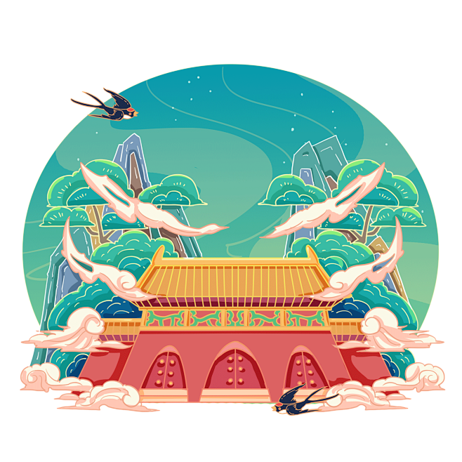 北京十三陵国风建筑