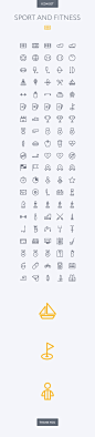 Sport and fitness icon set : Sport and Fitness icon set#图标# #icon#