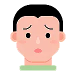 叹气人物扁平动态贴纸