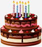 卡通生日蛋糕抠图png免抠素材_新图网 https://ixintu.com 生日蛋糕 蜡烛 巧克力蛋糕 装饰画 抠图 免抠图 插画