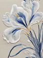 青花古韵和苏绣鸢尾花 - 小红书