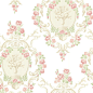 Maybelle Pink Cameo Damask Wallpaper. traditional wallpaper