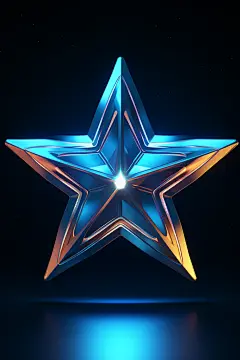 绚丽多彩光滑水晶材质反射透明星星图片