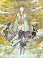 artwork for Final Fantasy: Dissidia illustrated by Yoshitaka Amano