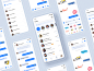 Messaging App Concept splash login color conversion webdesign product design task schedule stickers chatting messaging app video call call event chatbot chat dashboad illustration app website