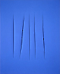 Concetto spaziale, attese
艺术家：卢齐欧·封塔纳
年份：1965
材质：Water-based paint on canvas
尺寸：81 x 65.4 CM