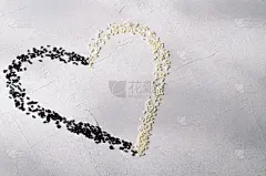 情人节,概念,芝麻,留白,心型,灰色背景,黑白图片,爱,做,上装