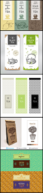 矢量茶包装设计欣赏 茶LOGO 平面设计 TEA 花纹 茶叶 创艺 国外 铁观音 