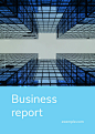 Free PSD business report cover template psd with high rise building photography