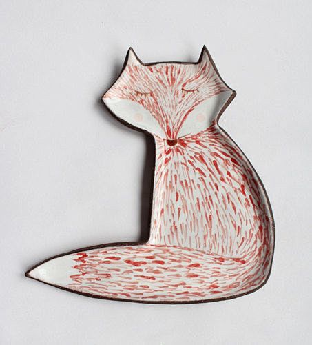 Fox plate  ceramic p...