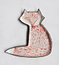 Fox plate  ceramic plate red fox by clayopera on Etsy, $35.00