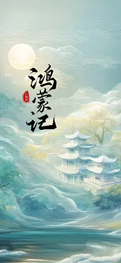 广播剧《鸿蒙记》，海报·封面，采集@屿堍
