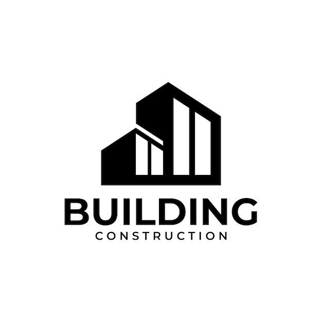 建筑施工大楼房屋标志logo矢量图设计素...