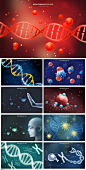 9款细菌病毒基因链医疗科技生物科技PSD素材2020427 - 设计素材 - 比图素材网