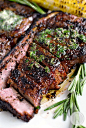 Perfect Grilled Steak with Herb Butter features a homemade dry rub and melty herb butter finish. Absolutely mouthwatering! #glutenfree | iowagirleats.com: 