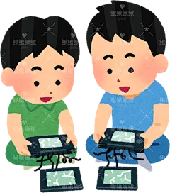一名小孩在玩坏掉的手持游戏机儿童春游游乐场玩游戏小伙伴朋友童年生活贴纸扁平儿童插画元素卡通免扣png图片素材