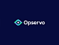 Opservo branding eye geometric gradient human identity logo mark o o logo observe people safe security software tech technology vision wave