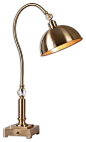 Uttermost Buenavante Brushed Brass Task Lamp - transitional - Desk Lamps - Uttermost