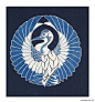 日本传统绘画「藍の華」筒描 ​​​​