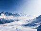 A snowy mountainous landscape in Chamonix