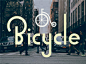 创意灵感自英国复古便士法新单车英文无衬线字体 Bicycle Free Font