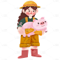 高质量人物插画-女孩