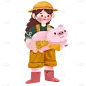 高质量人物插画-女孩