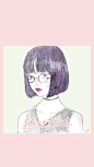 手绘少女壁纸墙
