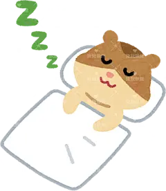 可爱仓鼠的日常生活animal_character_hamster_sleep可爱小动物手绘png儿童插画免扣素材