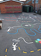 Thermoplastic Playground Marking | SSP Play : Thermoplastic markings can add colour and interest to a play area / school playground incorporating games, sports or education features to a tarmac surface.