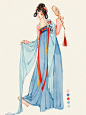 杨小洋速涂|唐风少女|国风汉服人物配色练习