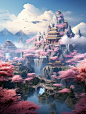 midjourney生成：桃花潭水深千尺