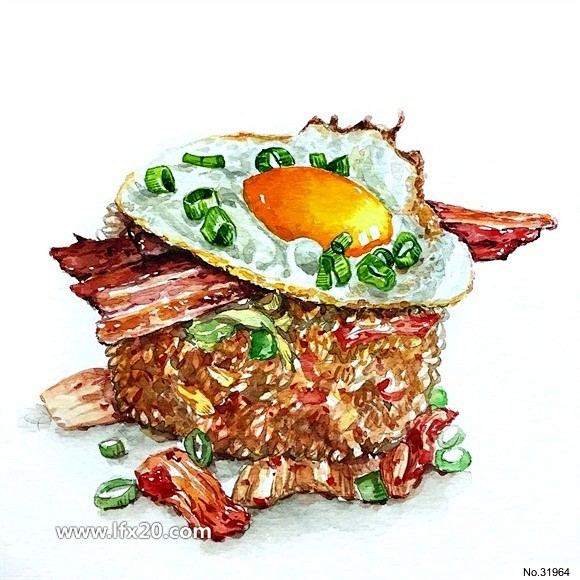 手绘美食插画