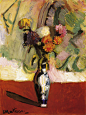 Chrysanthemums in a Chinese Vase #油画# #文物#