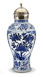 A SILVER-MOUNTED BLUE-AND-WHITE BALUSTER VASE. CHINA FOR THE ISLAMIC MARKET, KANGXI PERIOD, EARLY 18TH CENTURY