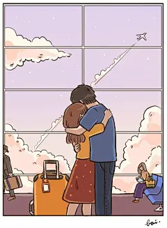 What should I do when I miss you so much ~ 台湾插画师Bai笔下的小情侣日常插画