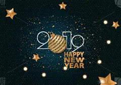 2019,新年前夕,贺卡,华丽的,简单,模板,2018,小册子,设计,问候