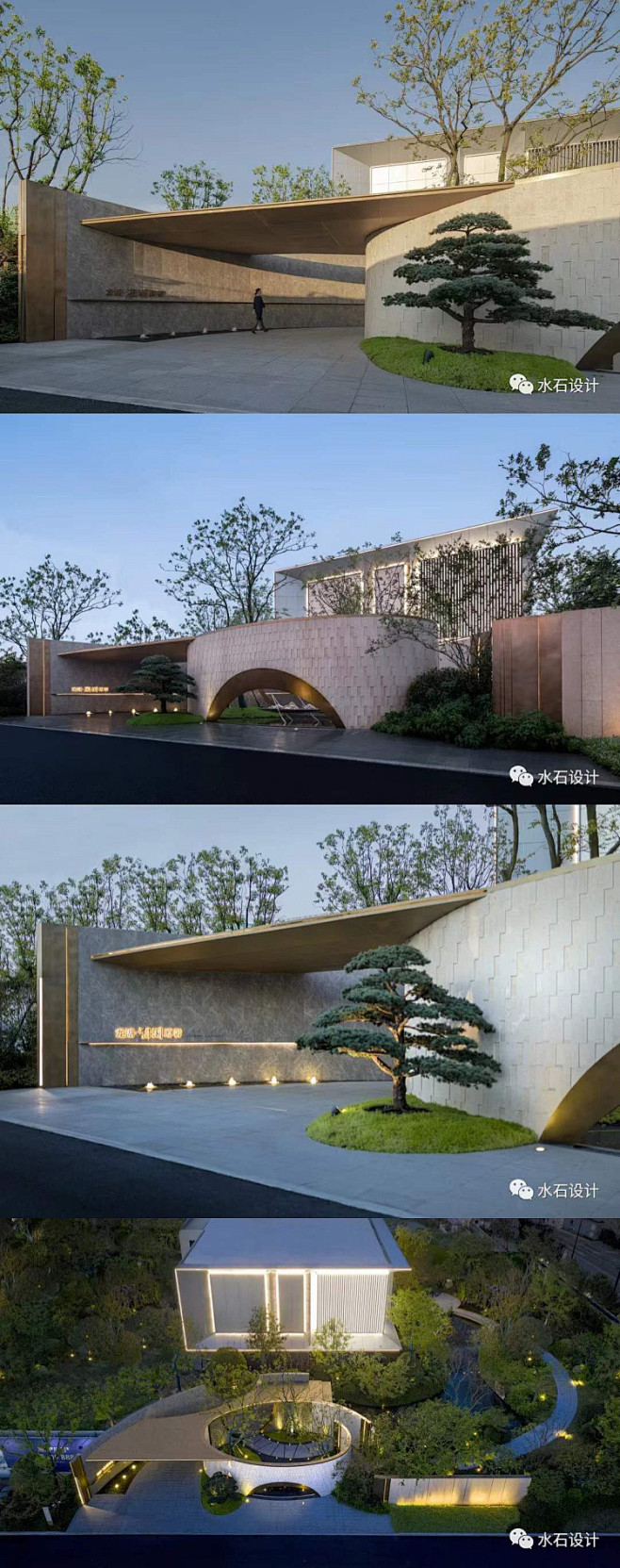 龙湖·湘湖原著 入口界面是到达的第一形象，由于入口距离建筑山墙较近，易形成压迫之势，设计借用环廊进行了空间转换，无形中削弱了建筑山墙面带来的 ...