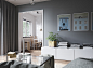 Scandinavian Interior (CGI) : CG visualization of an apartment furnished in a Scandinavian style.