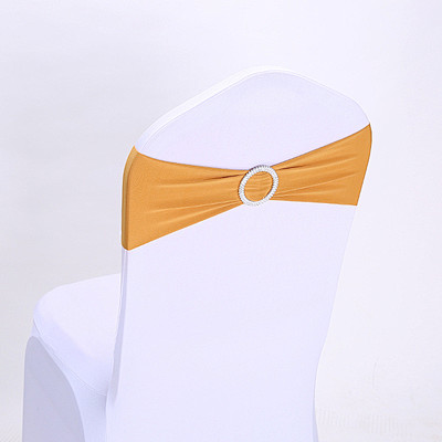 白色嘉宾椅金色绑带